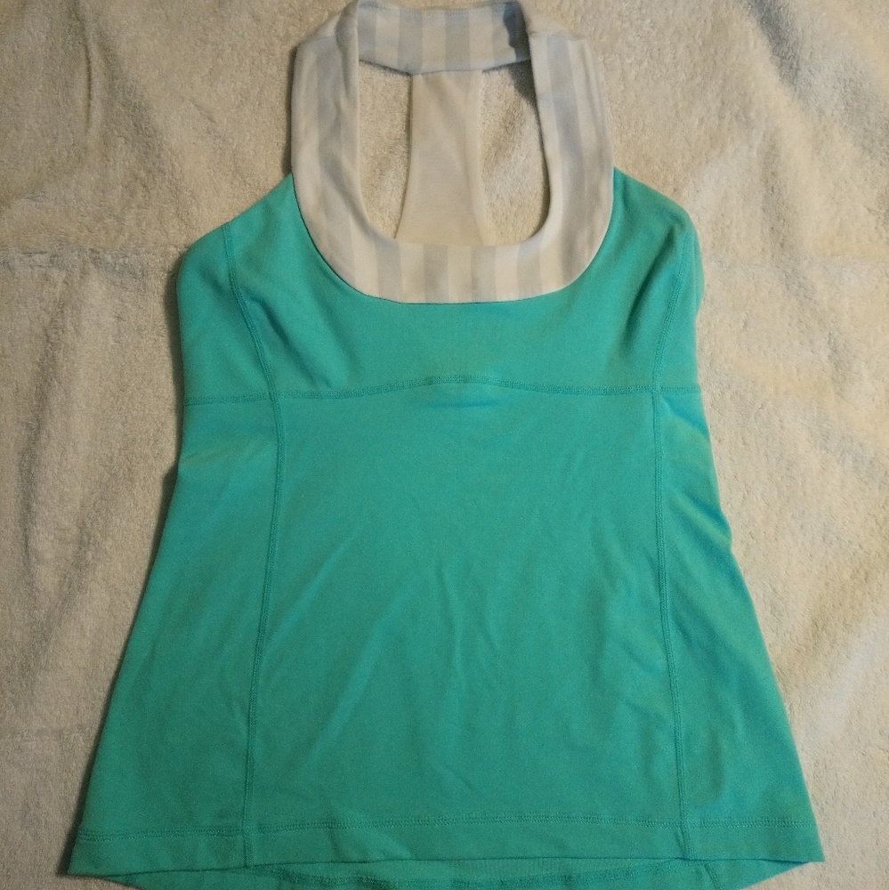 Aqua/White Lululemon Tank